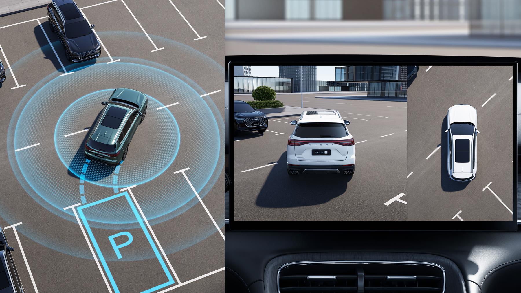 Parking and low-speed maneuvers are made simple thanks to a 540-degree camera system, front and rear parking sensors, and a reverse camera. A head-up display keep key information directly in the driver’s line of sight.