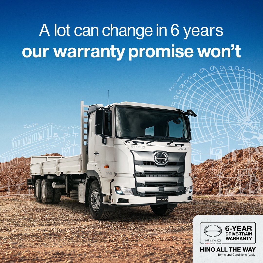 Hino SA introduces six-year driveline warranty on its trucks 