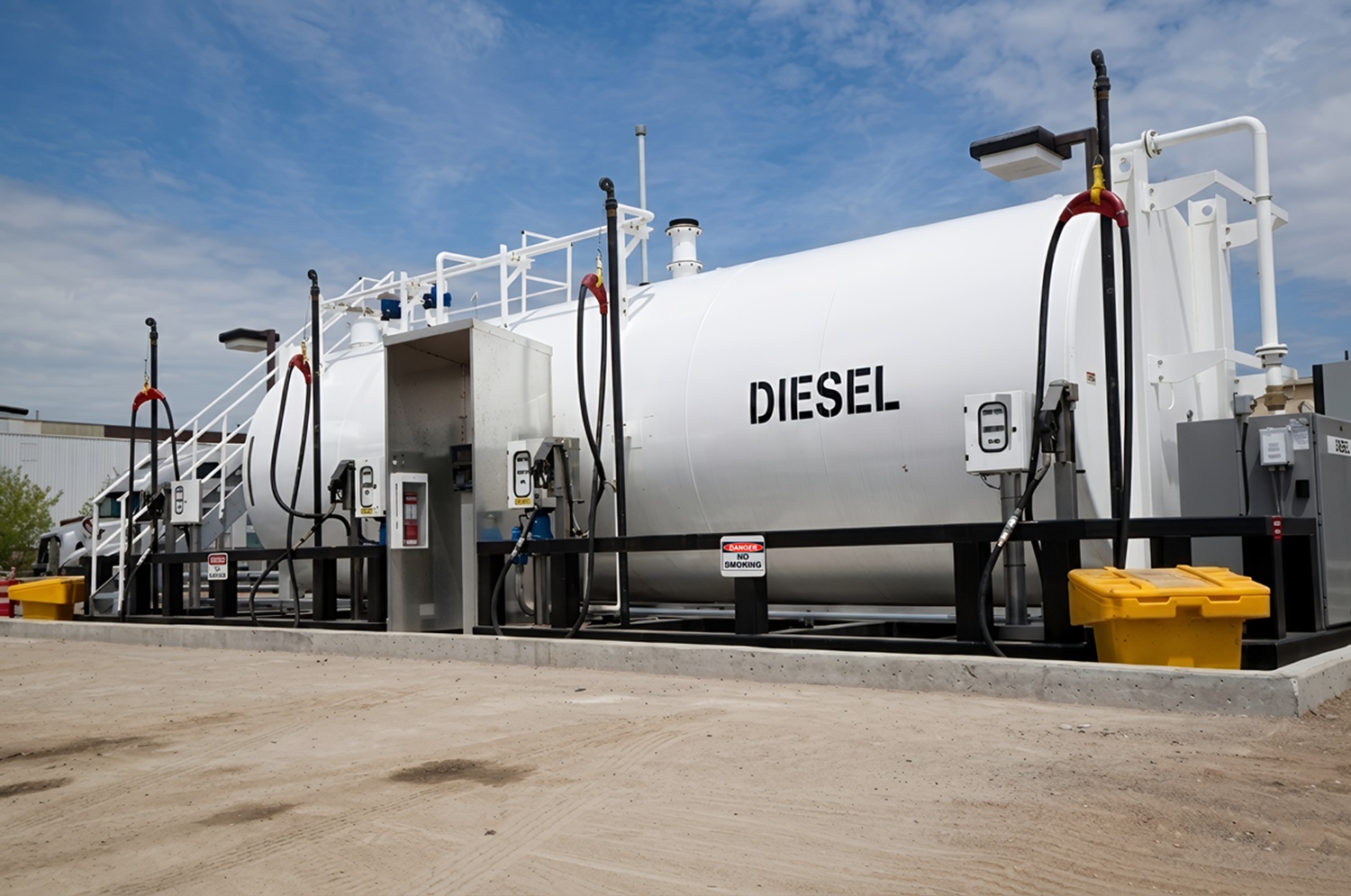 Diesel-dependent construction sites are feeling the impact of soaring fuel prices