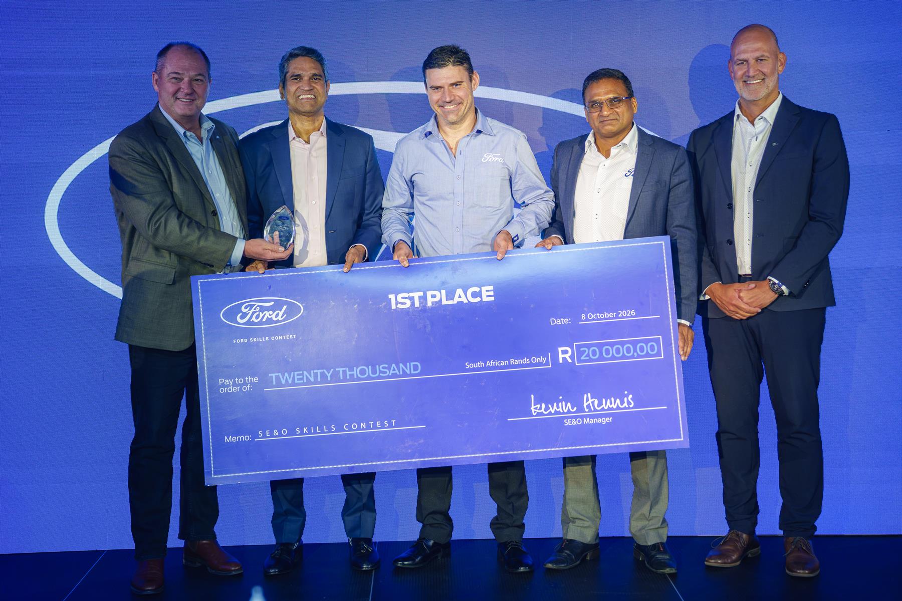 Ford South Africa Celebrates Technical Excellence as Brendon Jordaan Claims Second Consecutive Skills Contest Win