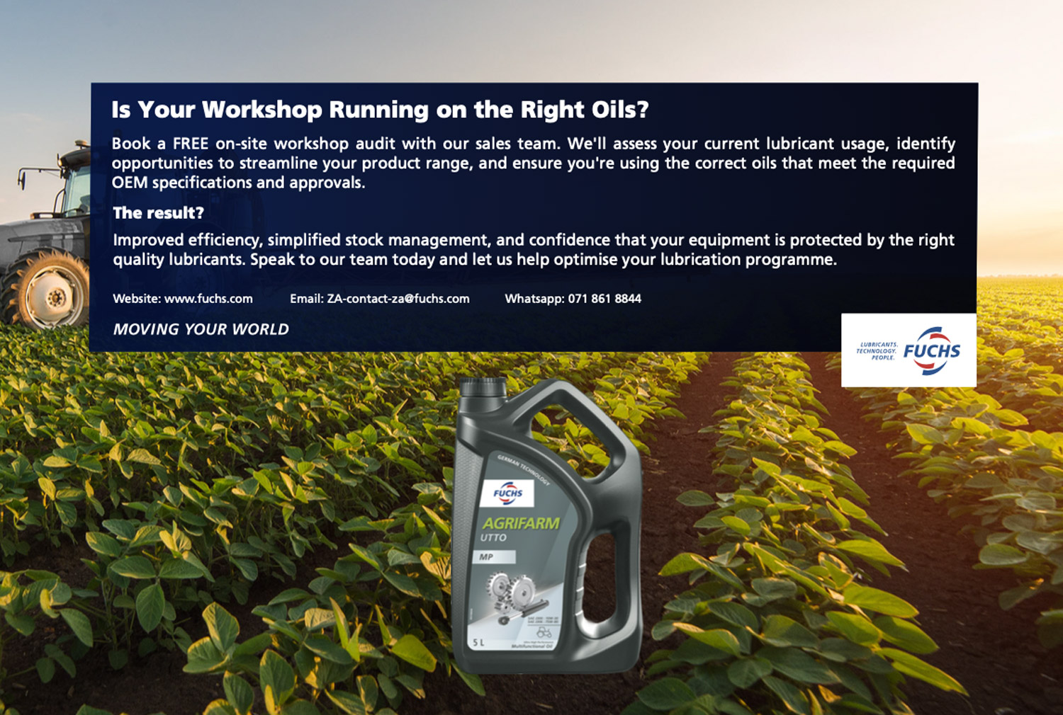 Too Many Lubricants? FUCHS Helps Farmers Simplify the Workshop