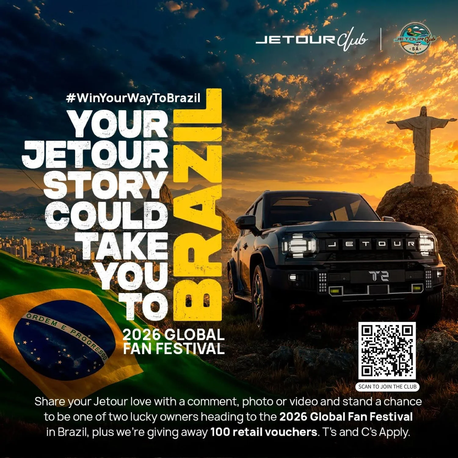Jetour celebrates two years in SA with a customer getaway to Brazil up for grabs