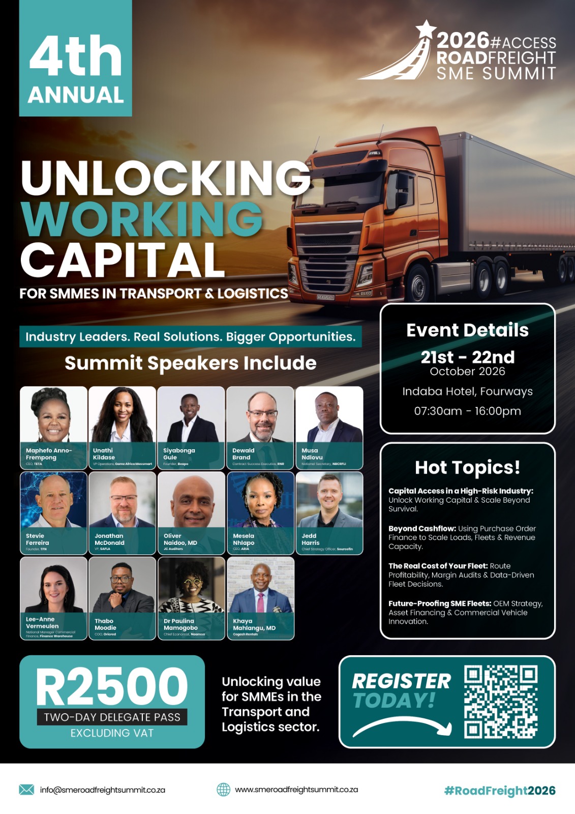 Road Freight SME Summit 2026 to Unlock Working Capital and Growth Opportunities for South Africa’s Transport and Logistics SMEs