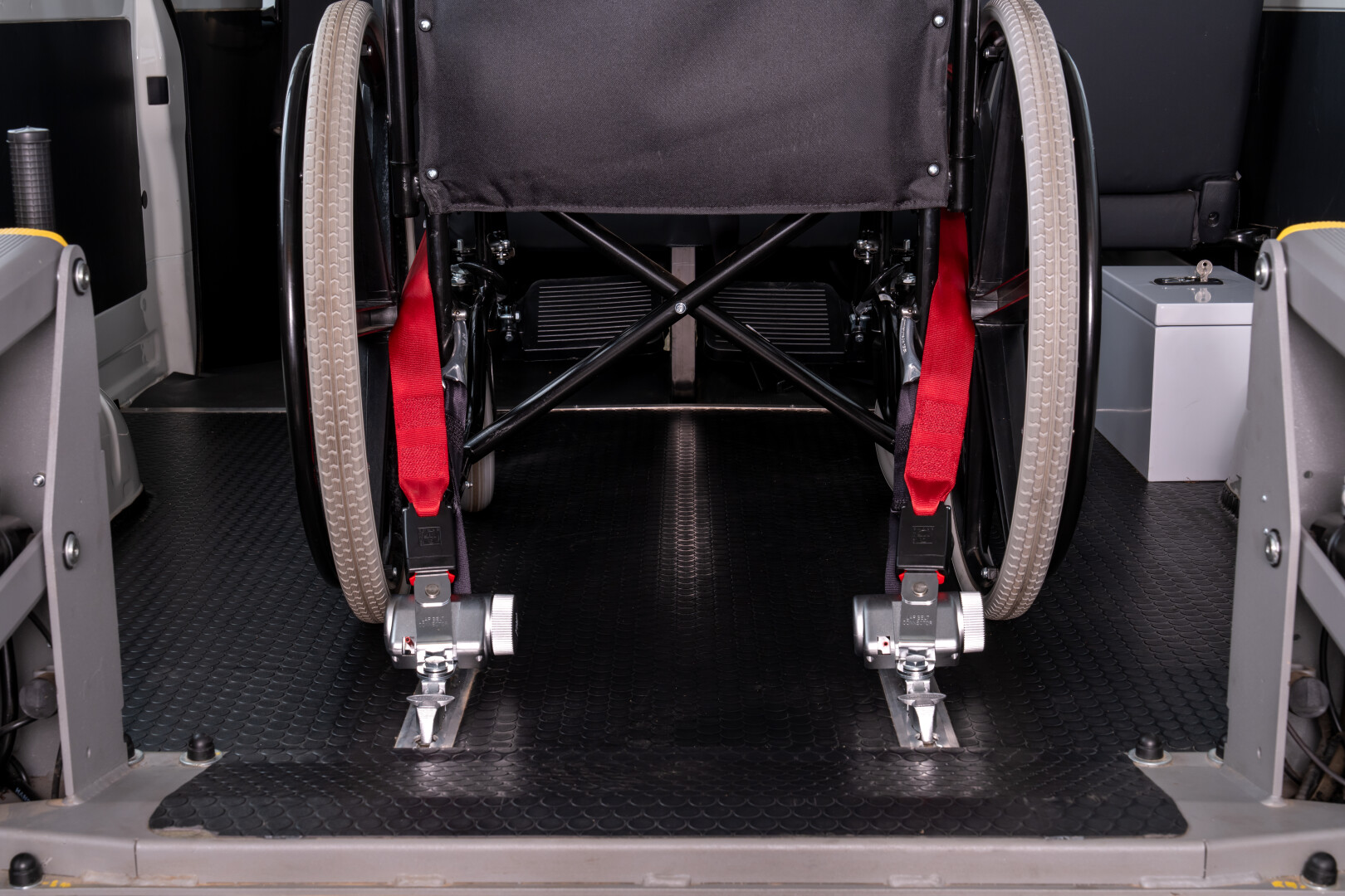 The Hiace PWD comes fully equipped with an automated rear ramp, making wheelchair access simple and seamless.