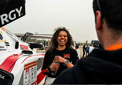 Aliyyah Koloc is fourth overall after one third of the Taklimakan Rally